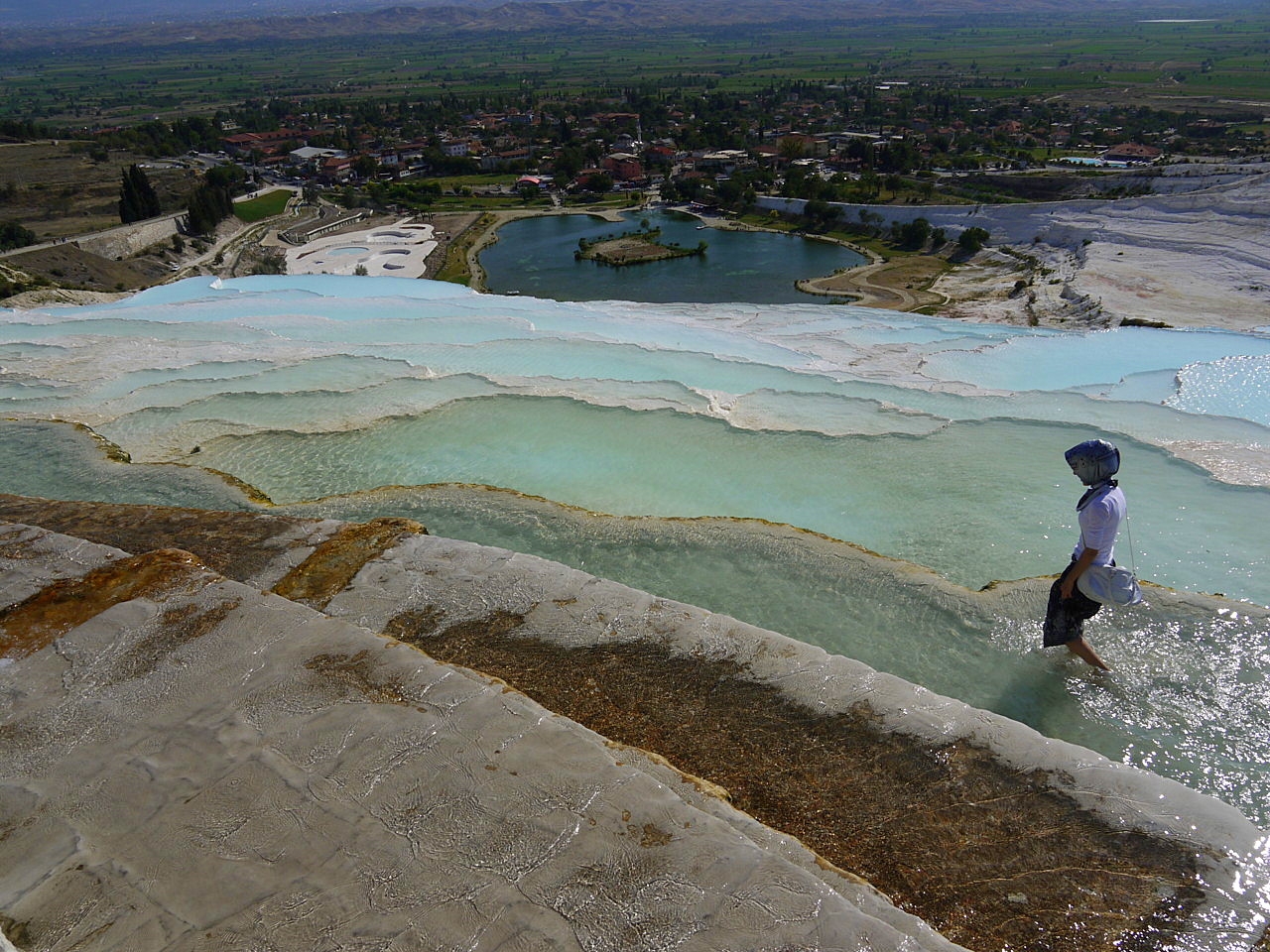 The calcium travertines at Pamukkale